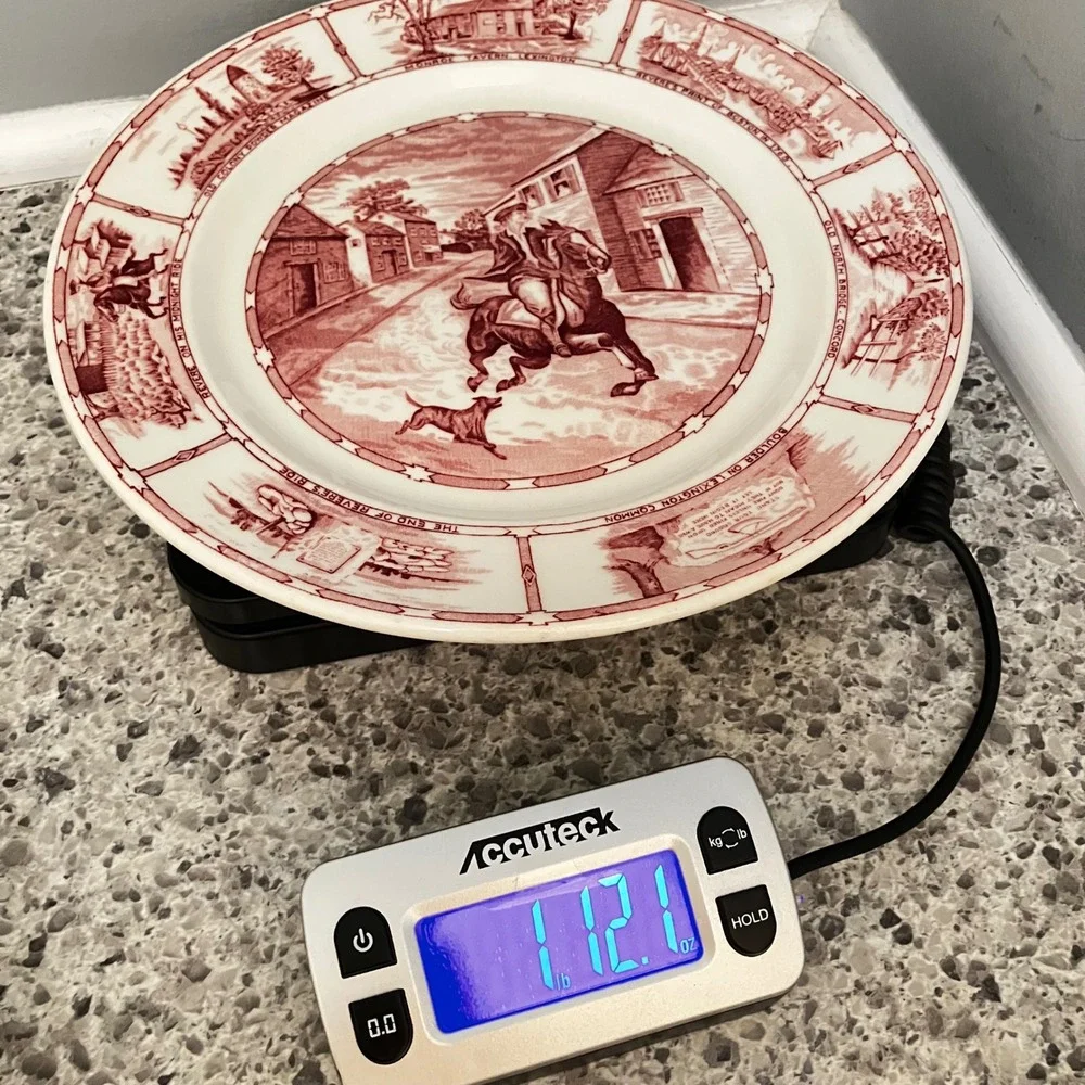Vintage Walker China Paul Revere Midnight Ride Plate Clarks Restaurant Cleveland